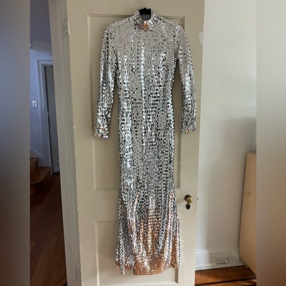 Simon Miller sequin sculpty dress in satellite silver - Picture 5 of 7